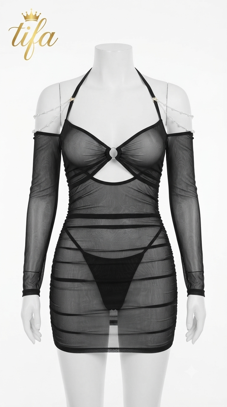 لباس خواب فانتزی مرواریدی کد:9067
