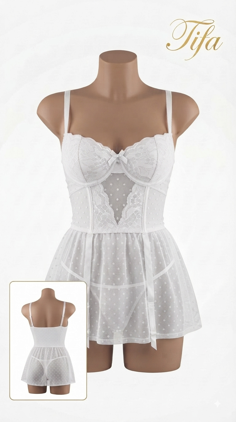 لباس خواب خالدار (جورابدار) (فنردار)  کد 8028